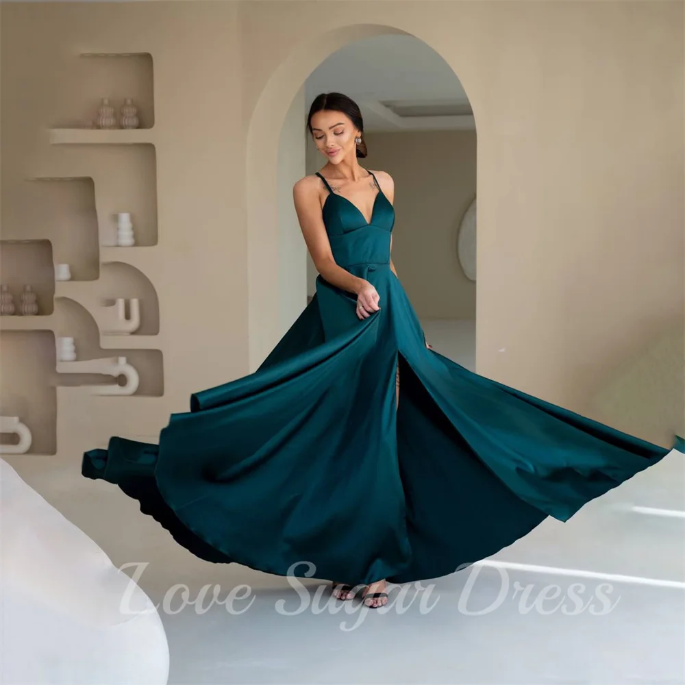 Robe de Soirée Sexy en Satin pour Femme, Tenue de Bal Formelle, Festive, Décontractée, Éducative, à la Mode