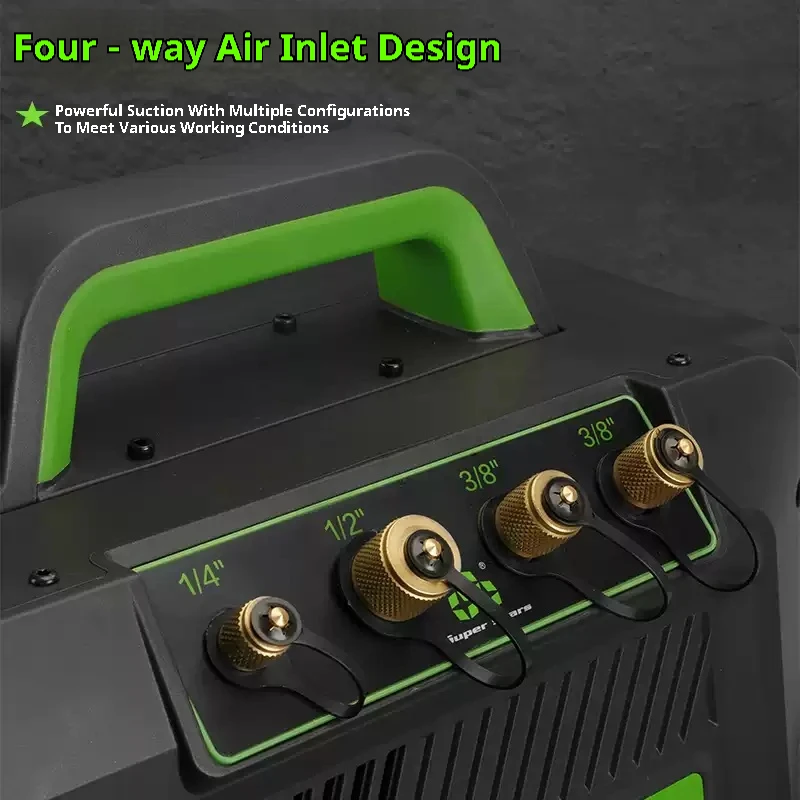 

Super Star ST-FL8 Large Air Cooled Vacuum Pump 4 Parallel Inlets for Faster Evacuation for HVAC Refrigeration Work Low Pressure