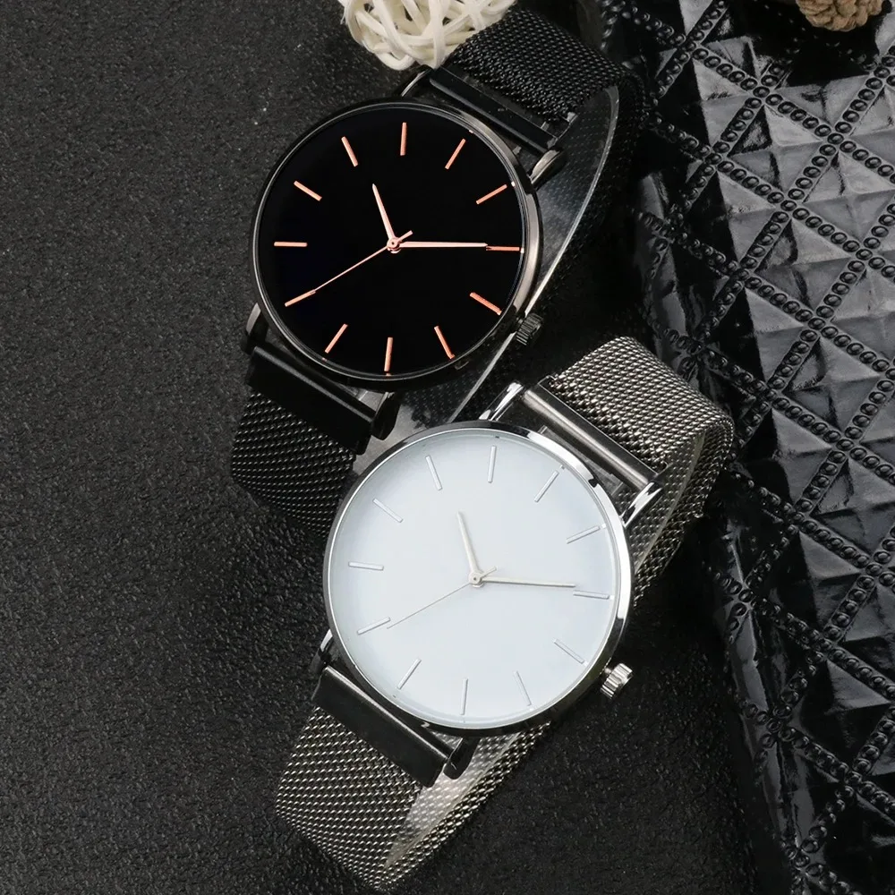 Hot Selling No Logo Simple Thin Minimalist Wristwatch for Men and Women Casual Unisex Watch for Boy and Girl Magnetic Watch