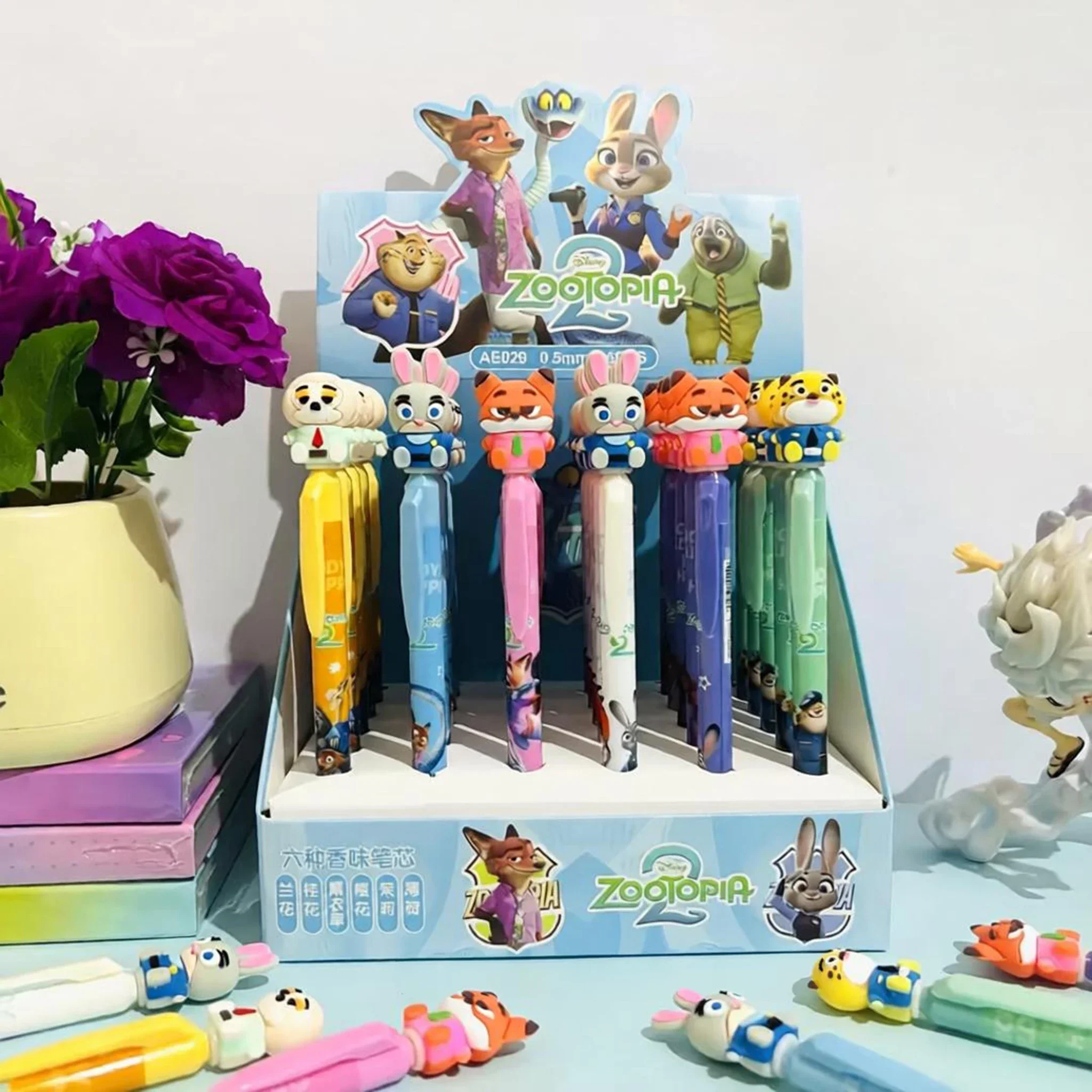 3pcs / 6pcs Zootopia Retractable Gel Pens, Cartoon Stationery for Kids & Students, Ideal for Gifts and Reward