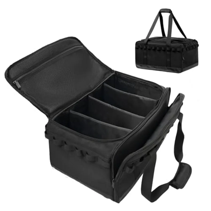 35L Camping Bag, Tactical Duffle Bag with Waterproof Bottom, Shoe Bag for Travel/Outdoor with 3 Adjustable Dividers, Picnic Cam