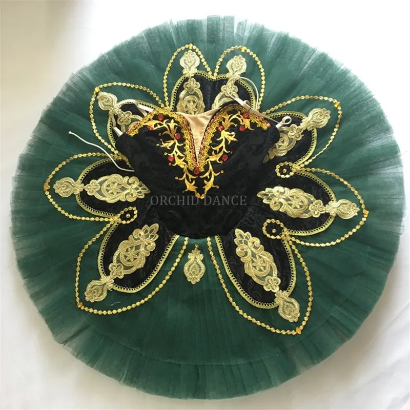 Professionele Kids Meisjes Stage Performance Slijtage Groen Ballet Tutu