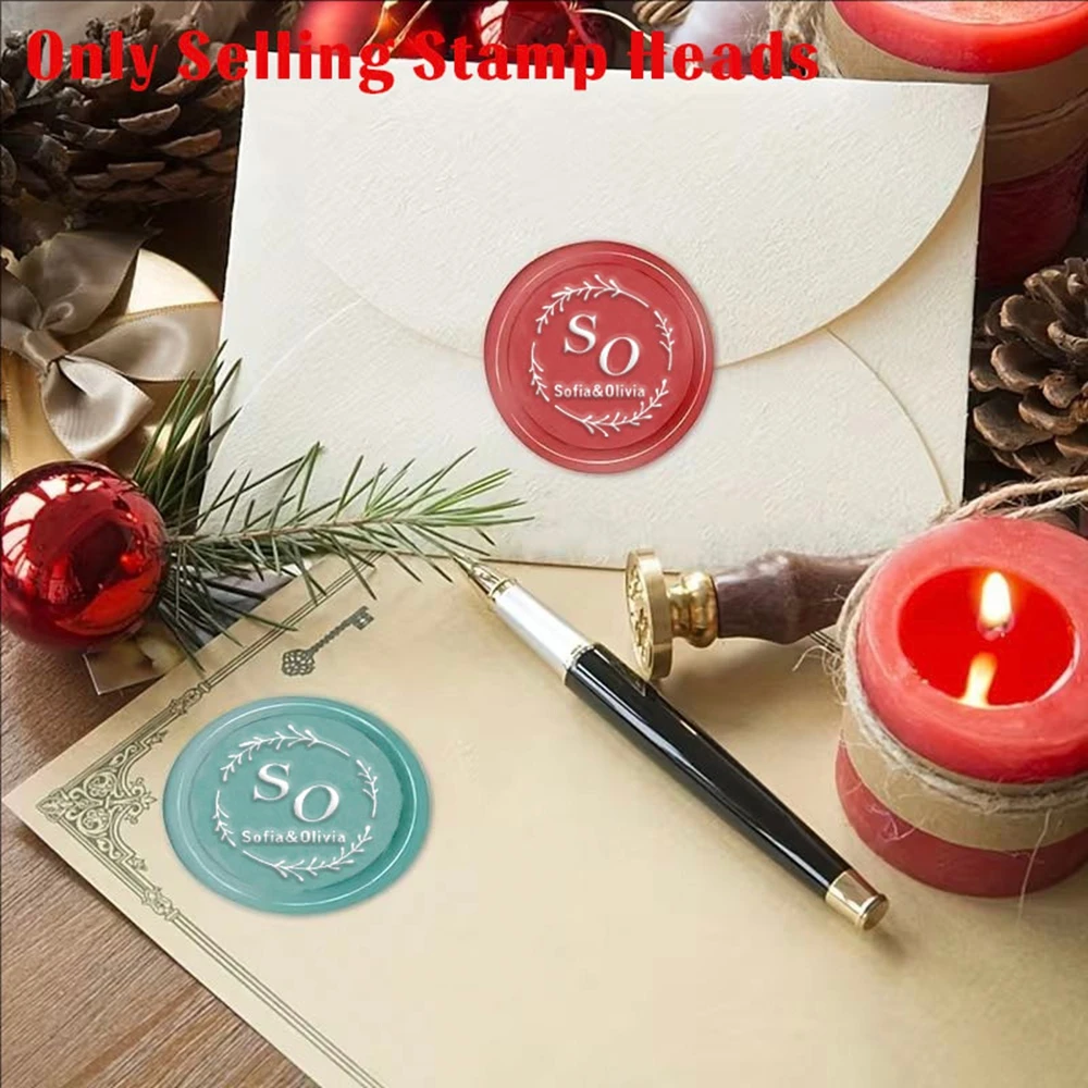 1PC Excellent Custom Engraved Initials Copper Wax Stamp For Invitations, Gifts, and Special Occasions