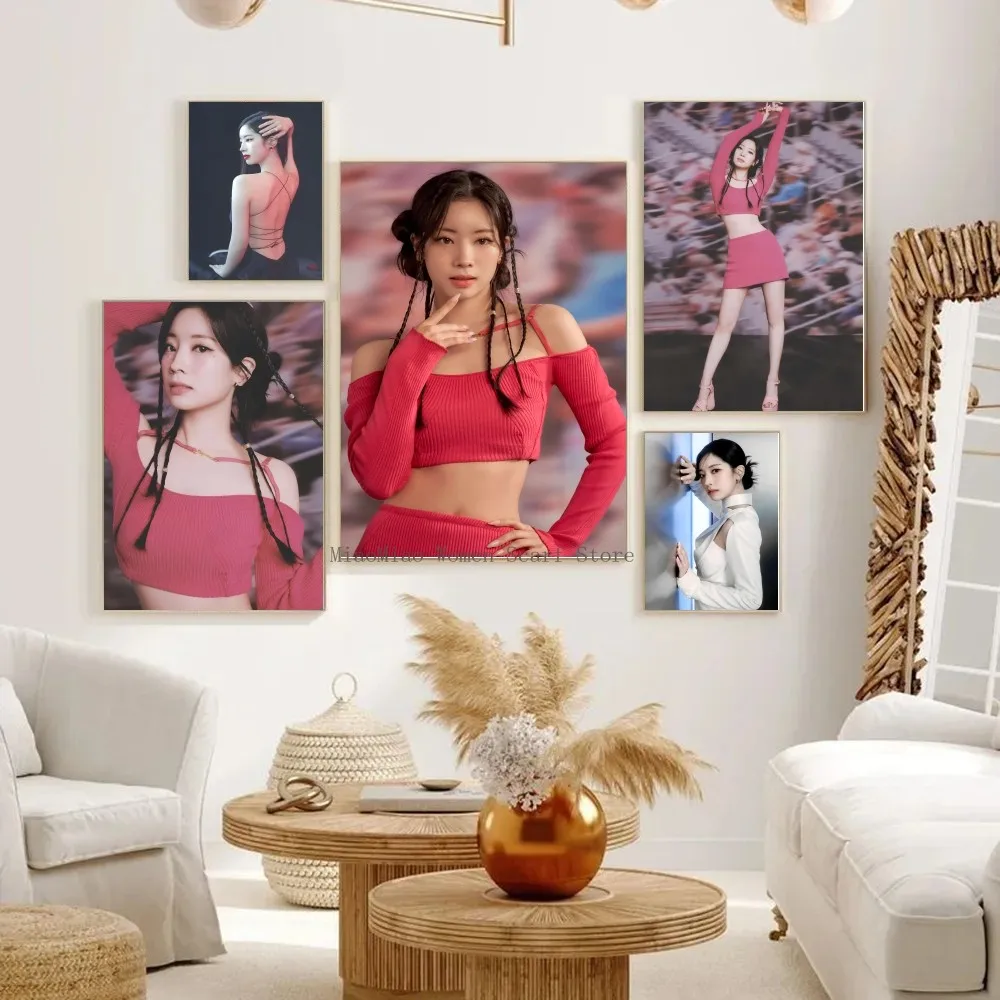 Póster de papel impreso de kpop t-twice Girls Group Kim dahun para el hogar, sala de estar, dormitorio, entrada, Bar, restaurante, cafetería, pintura artística, 1 unidad
