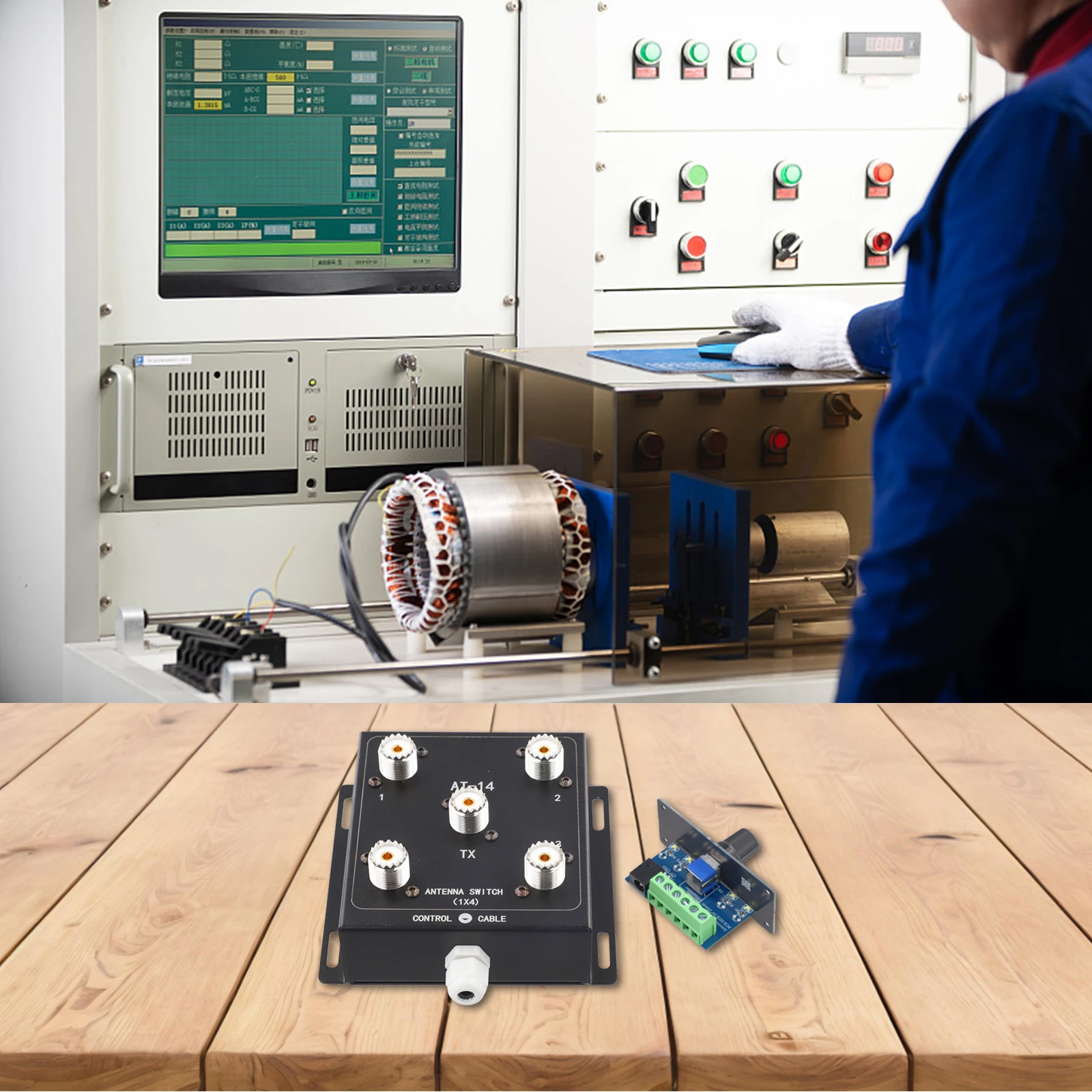 

4-позиционный коаксиальный дистанционный переключатель антенны для PEP 1, 8, 60 МГц, 500 Вт с управлением + 12 В для любительского радио и вещания