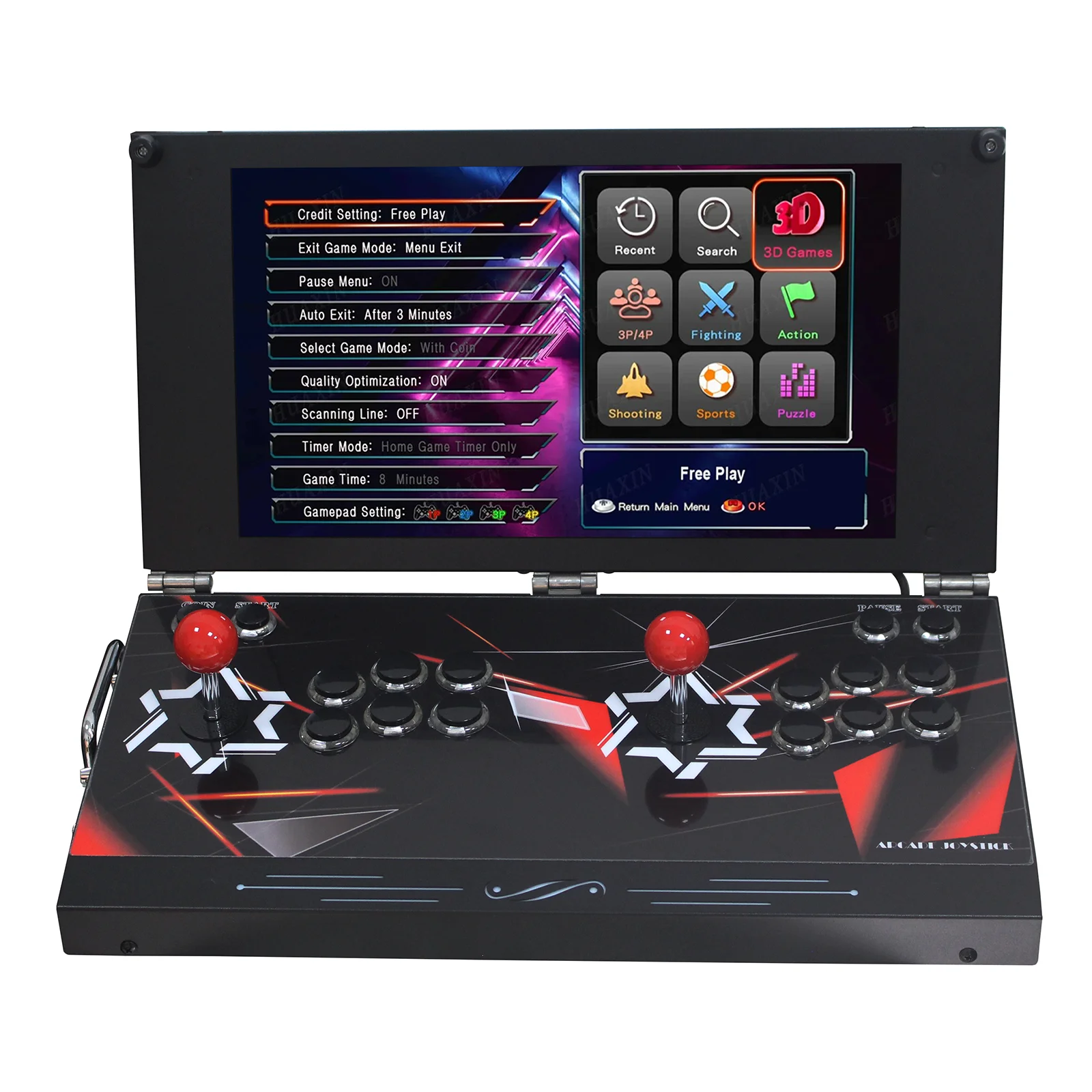 

9800/26800 in 1 Hand-held Portable Arcade Game Console 17.5-inch HD Screen Dual Players Pandoras Box DX Retro Video Game Machine