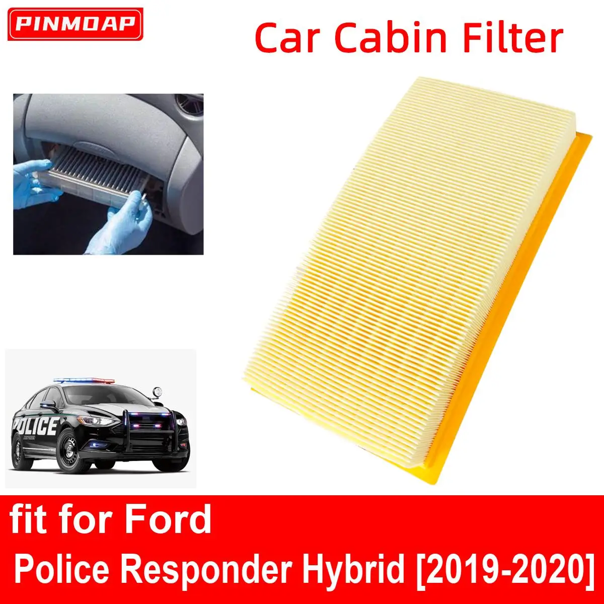 

Car Cabin Air Filter for Ford Police Responder Hybrid 2019-2020 Auto Filters Carbon Fiber CA10242 7T4Z-9601-A