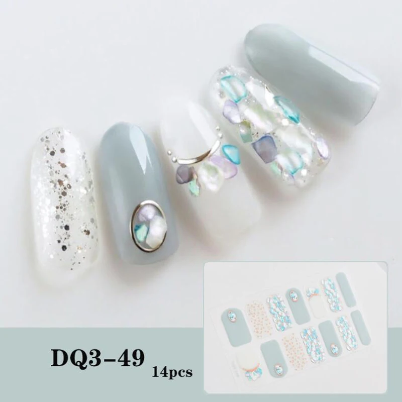 3d adesivos para nail art, adesivos para nail art, outono e inverno, feitos a laser, adesivos, decalques, gradiente de cor, diy