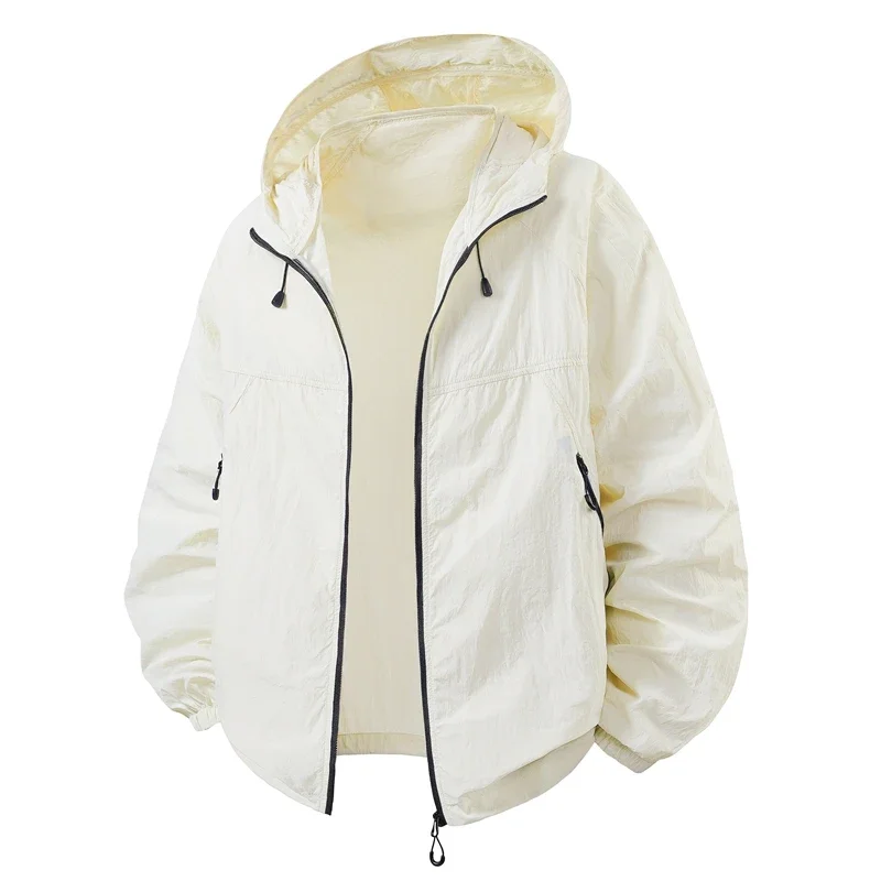 Men's UPF50+ Sun Protection Jacket Lightweight Breathable Windbreaker Hiking Cycling Fishing Outdoor Sports Quick-Dry UV Travel