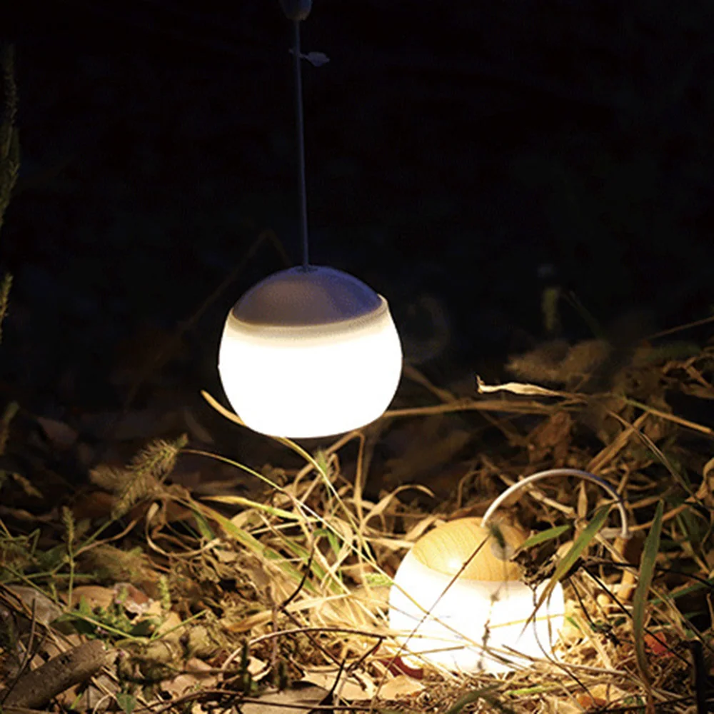 Mini Retro Camping Lantern USB Rechargeable Haning Hook Night Light Battery Powered Tent Table Light For Outdoor Emergency