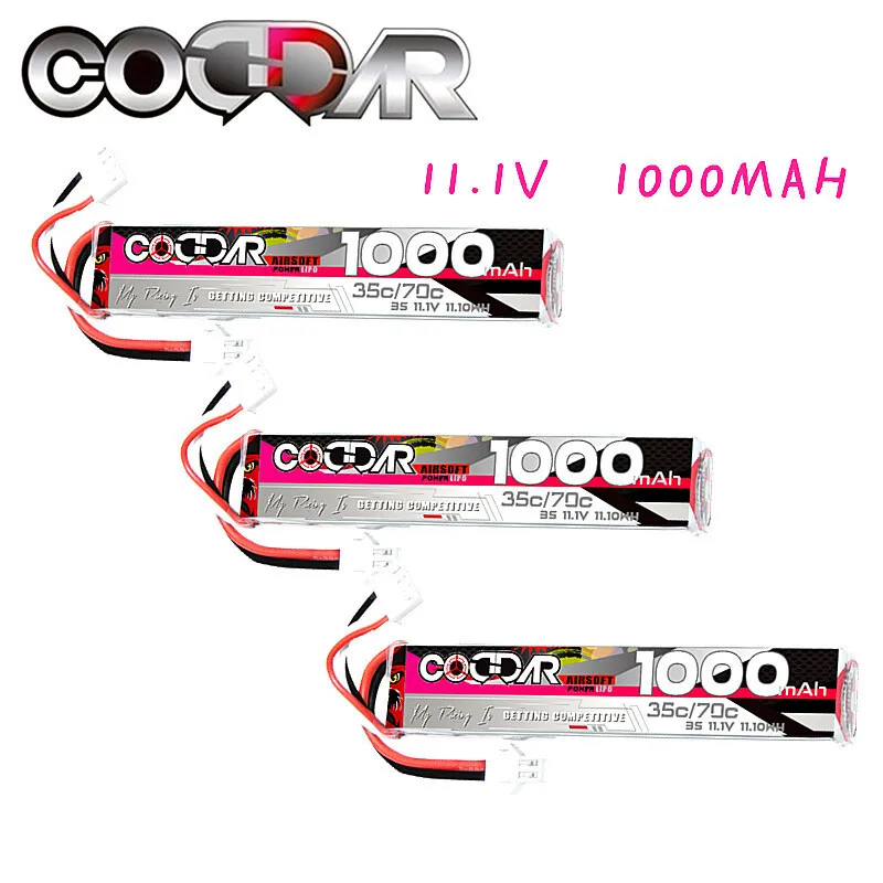 CODDAR 11.1 فولت 3S 1000 مللي أمبير بطارية ليبو مع T/XT30/XT60/SM/Tamiya التوصيل ل Airsoft BB مسدس الهواء ألعاب كهربائية أجزاء البنادق