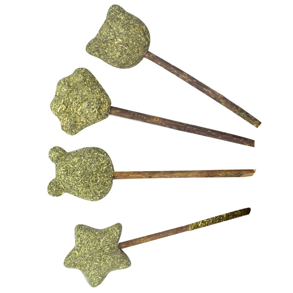 4PCS Natural Cat Catnip Stick Practical Cat Lick Lollipop Promoting Digestion Pet Cat Snack Eco-friendly Healthy Pet Polygonum L