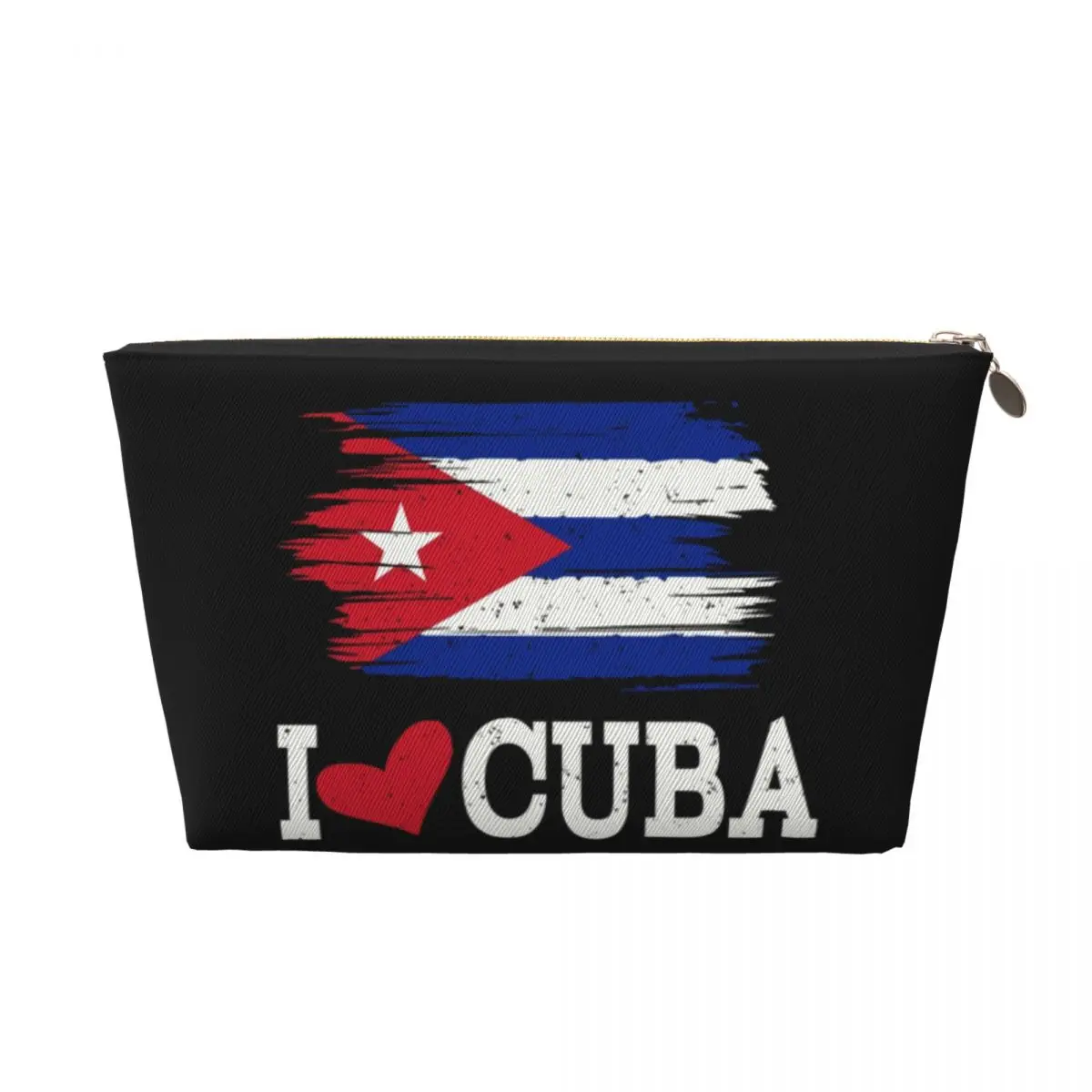 Custom Cuba Cuban Havana Flag Travel Toiletry Bag for Women I Love Cuba Makeup Cosmetic Bag Beauty Storage Dopp Kit