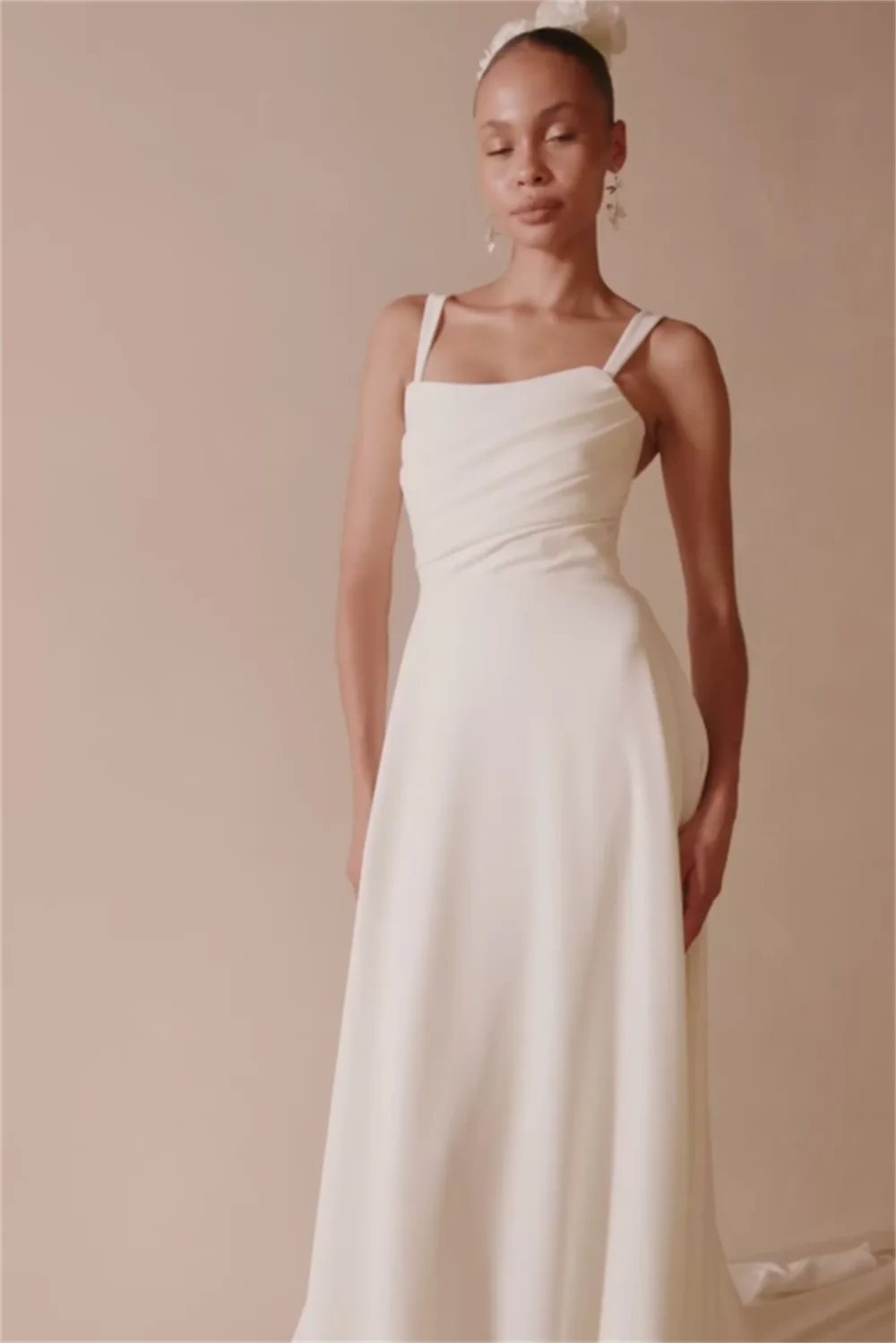 Sling Wedding Dress A-Line Bridal Gown Sleeveless Backless Bride Dress for Brides Formal Wedding Dresses 2025 Customized