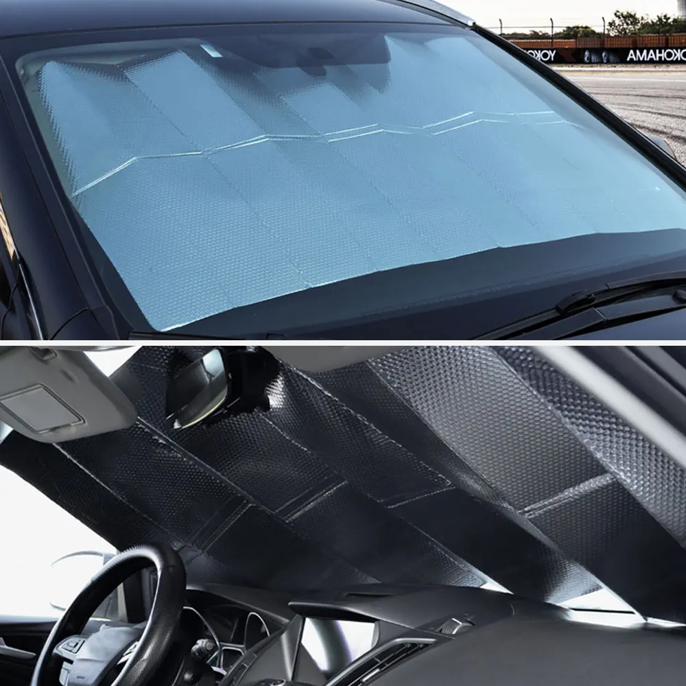 

140x70cm Car Sun Shade Universal Car Sun Visor Front Rear Window Windshield Sun Shade UV Block Shield Cover Windshield Sunshades