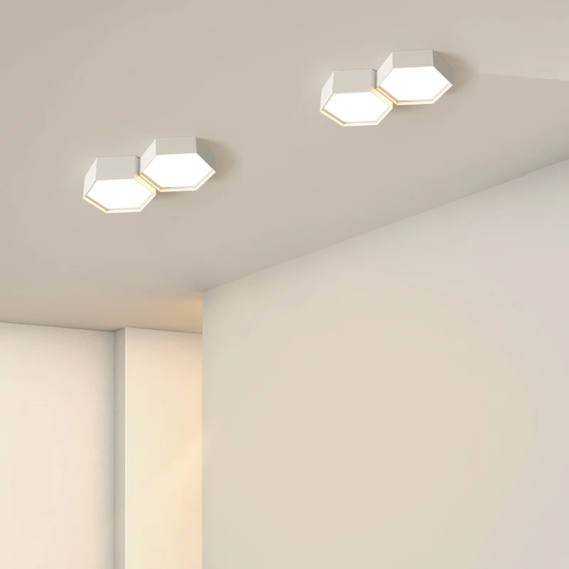 Nordic preto e branco luzes de teto, sala de estar, sala de jantar, design criativo lâmpadas, cozinha, quarto, luminária interior