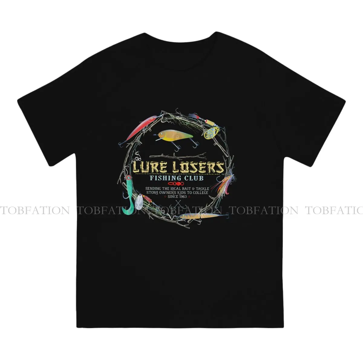 Lure Losers Fishing Club Newest TShirts Fishing Men Graphic Pure Cotton Tops T Shirt Round Neck Oversized