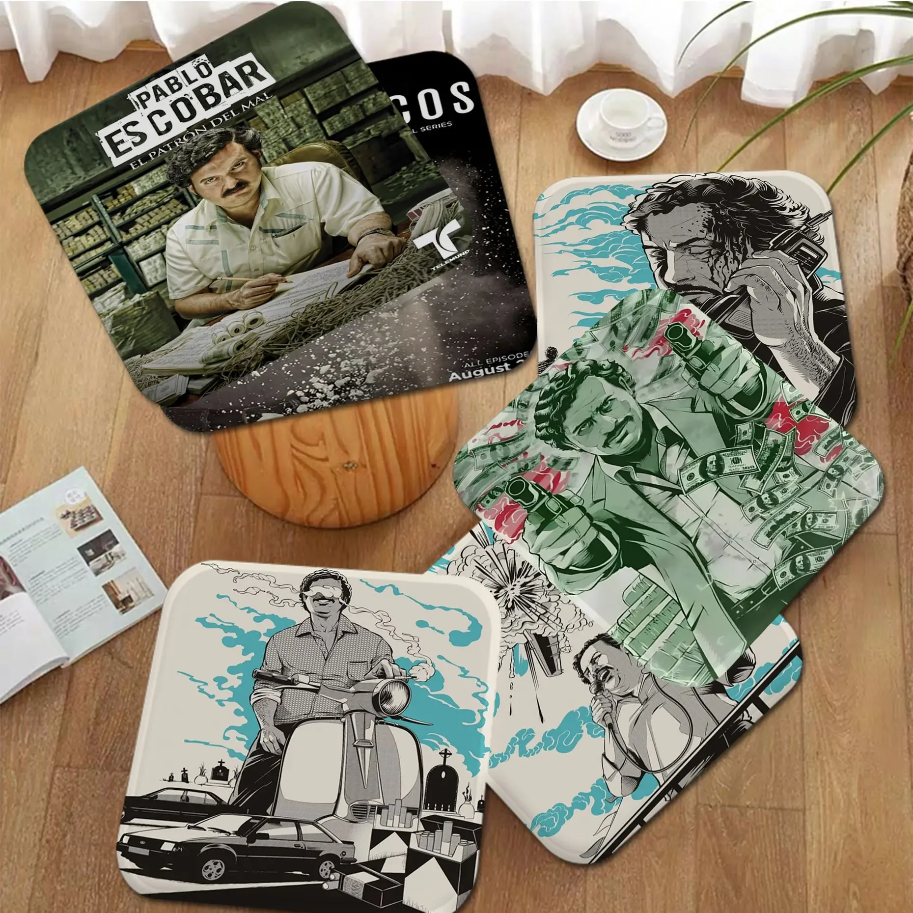 

Pablo Escobar Simplicity Multi-Color Plush Cushion Home Back Cushion Soft Comfortable 50x50cm Outdoor Garden Cushions