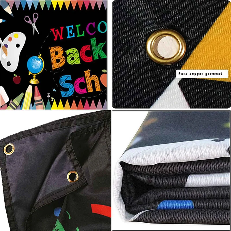 لافتة ترحيب يومية 2X للعودة إلى المدرسة، لافتة خلفية لليوم الأول من المدرسة، مستلزمات تزيين حفلات المدارس للعودة إلى المدرسة