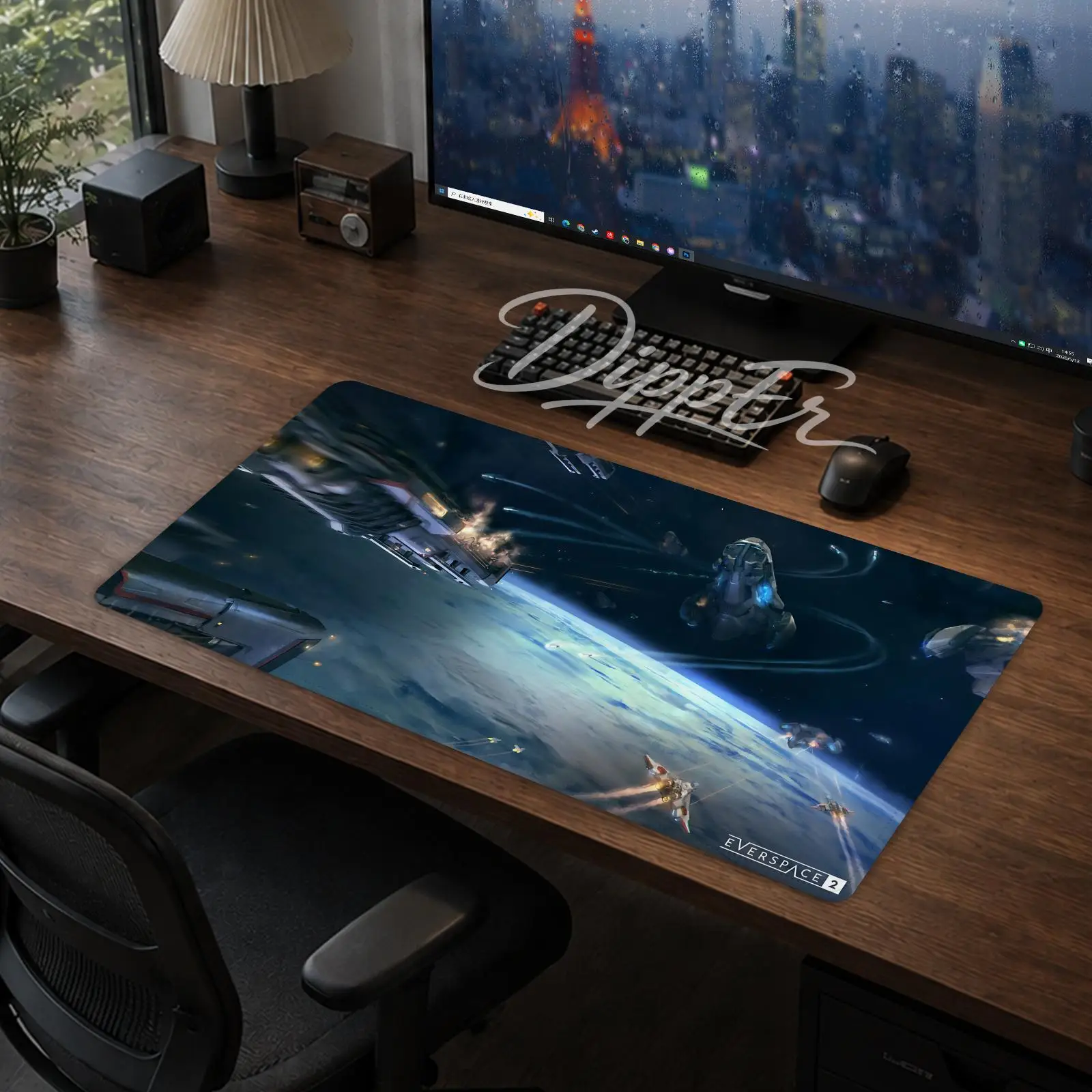 Alfombrilla de Ratón A-Everspace para Oficina, Alfombrilla de Escritorio Grande para Juegos, Base de Goma Antideslizante, 900X400