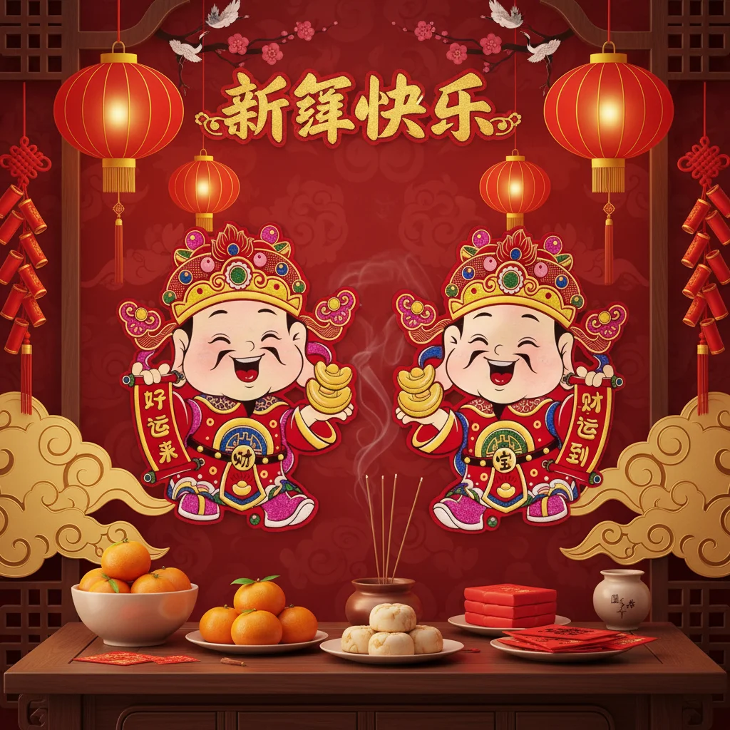 

1 Pair 3D Horse Year Door Sticker Glitter Self-adhesive Door Couplet Flocking Zodiac Horse Windows Decals 2026 New Year