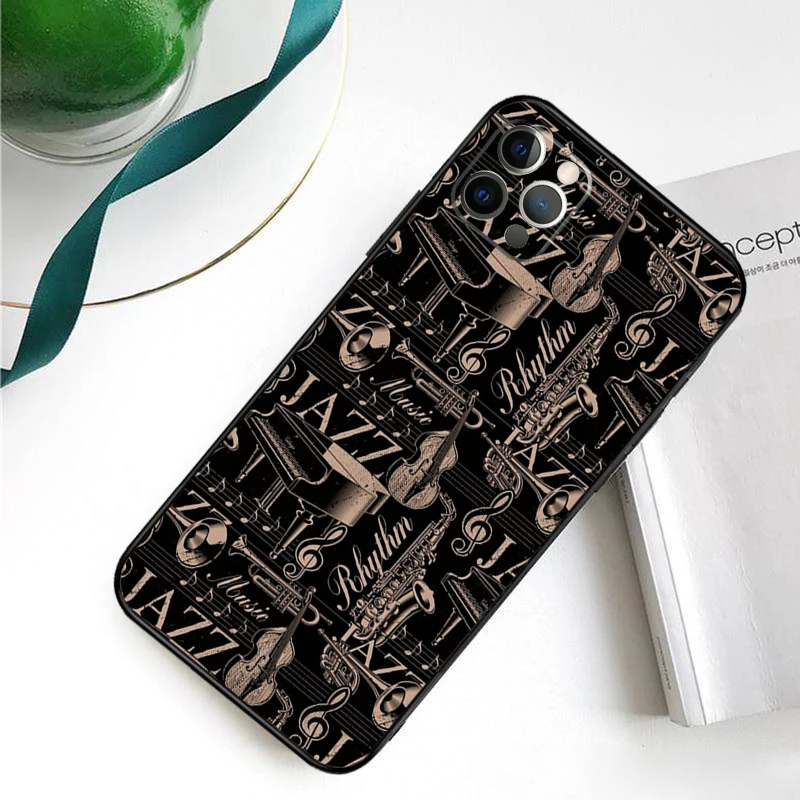 Piano Keys Musical Phone Case For iPhone 14 13 12 11 Pro Max Mini XS X XR 6 7 8 Plus SE 2020 Soft Cover Case