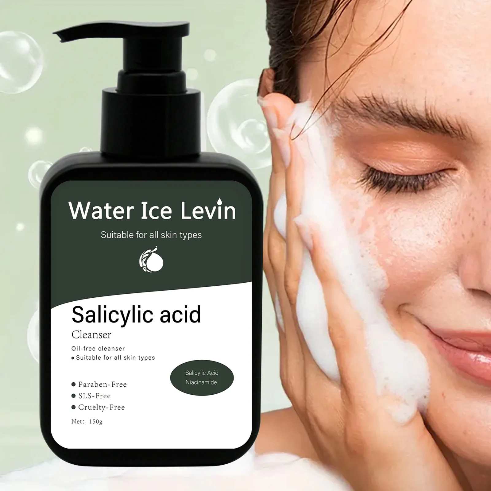 150g Salicylic Acid Facial Cleanser Acne Treatment Moisturizing Oil Control skincare Face Wash Foam Face Cleanser Skin Care