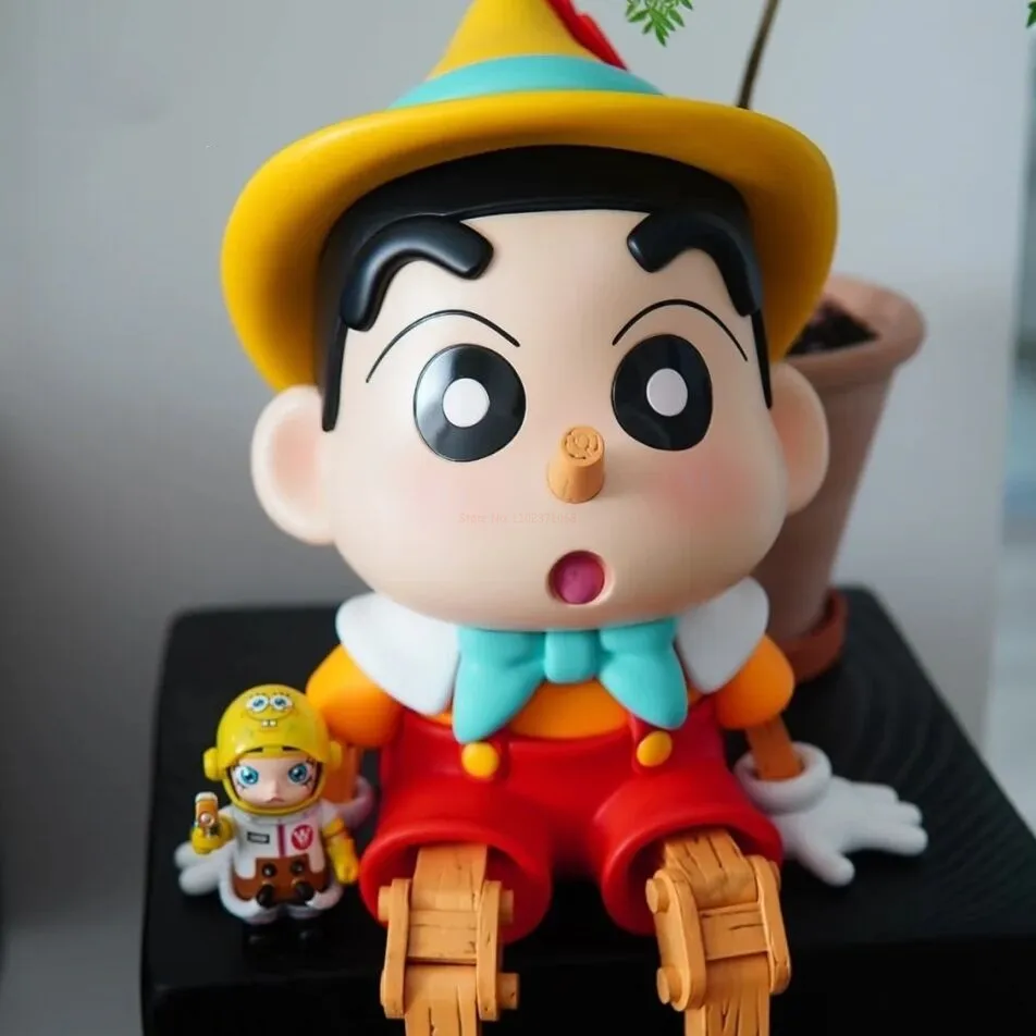 

Crayon Shin-Chan Figures Cosplay Pinocchio Puppet Anime Action Figures Model Gk Series Blockhead Ornament Birthday Gifts