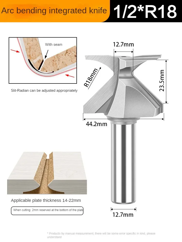 1/2Arc Biegen Integriertes Werkzeug1/2XR30.R50.R10R18MMEGravur Maschine Router Bit Holz Router Bit Arc Bend Bit