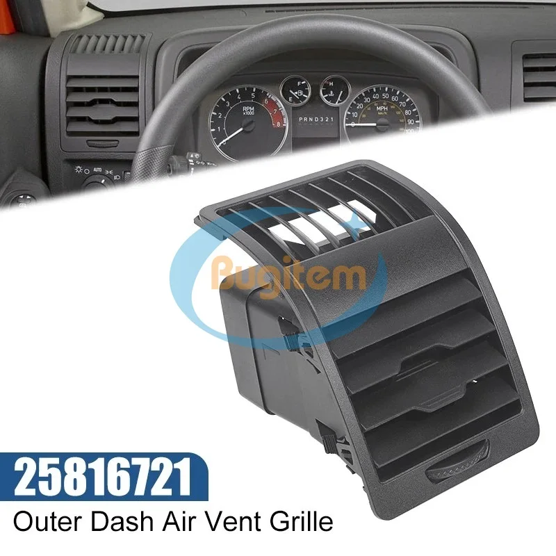 

New 1PCS 25816721 Dash Left Driver Side Heater A/C Air Vent Outlet Grille Fits For For Hummer H3 2006 2010 Hummer H3T 2009 2010