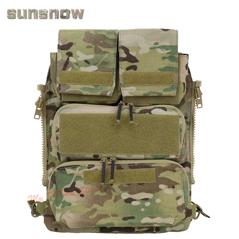 SUNSNOW CP Attack BackPanel Attachment Pouch Tactical Zipper Panel ZIP-ON Back Panel Pocket Storage Bag for CPC/AVS/JPC2.0 Vest