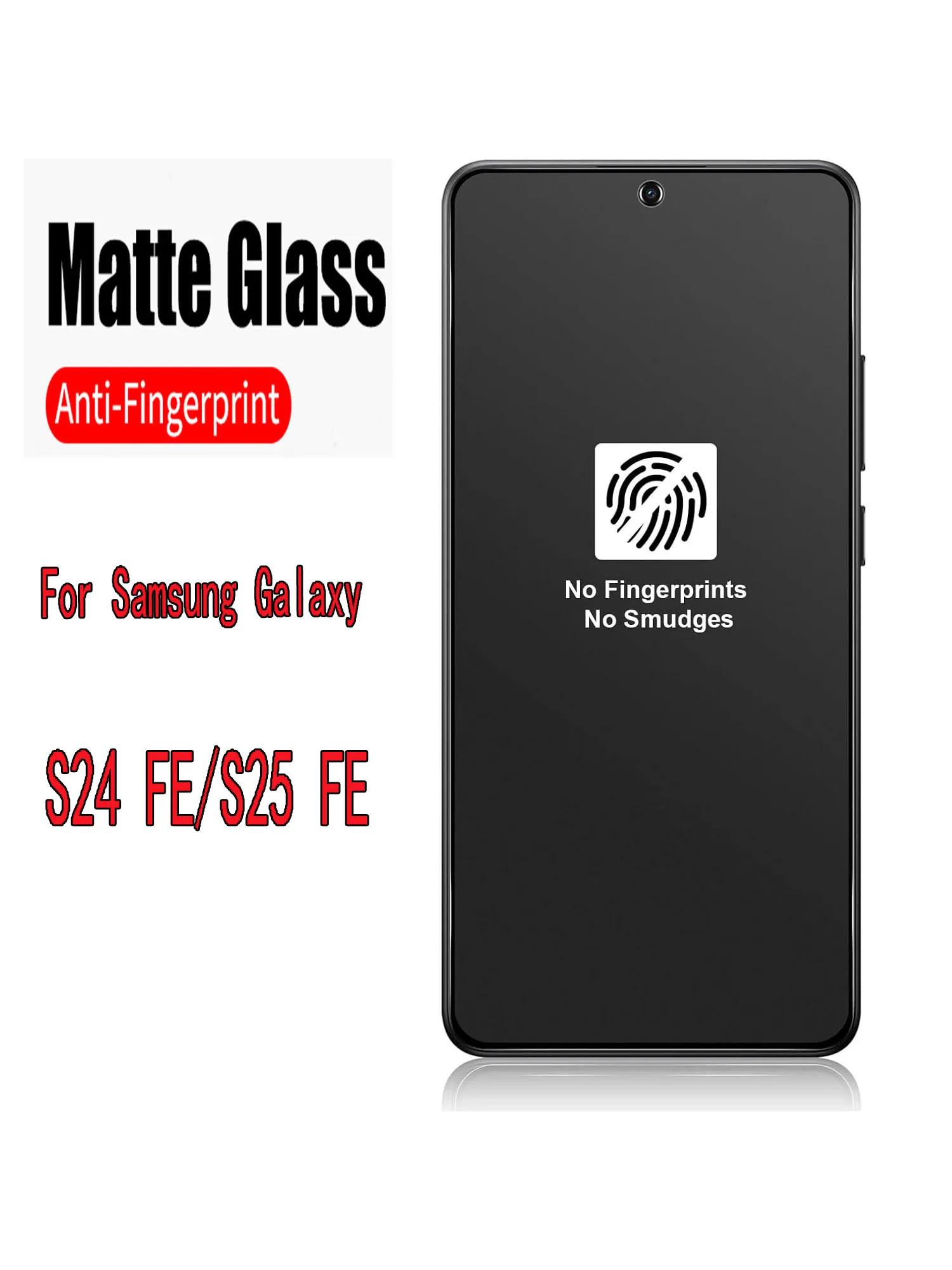 2/4 pièces 9H verre protecteur d'écran mat pour Samsung Galaxy S24 FE/S25 FE 5G HD AG Film de verre trempé