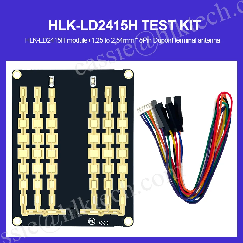 Módulo de Radar de retroalimentación de velocidad del vehículo, Sensor de velocidad de largo alcance, comunicación en serie, 24G, HLK-LD2415H, 1KM,