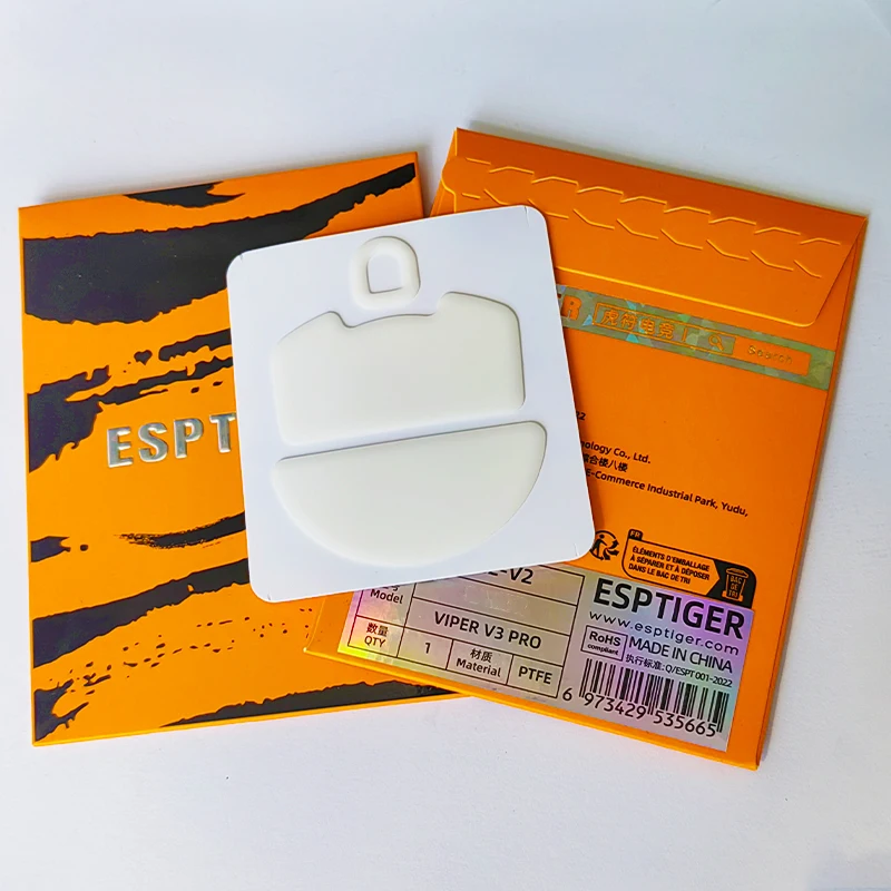 1 Pack Original Esports Tiger ICE V2 Mouse Skates Mouse Feet For Razer Viper V3 PRO White Arc PTFE Mice Feet Glides