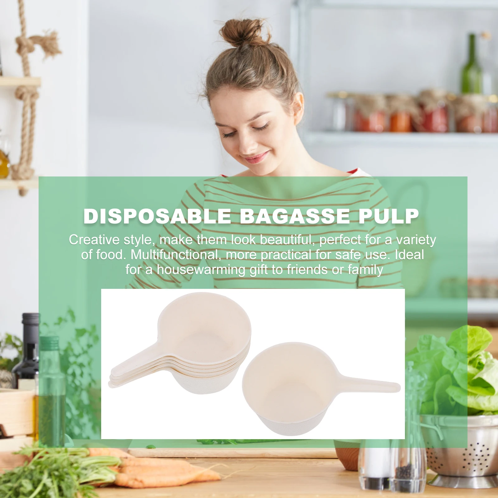 

50 шт., целлюловые фруктовые чашки, одноразовые десертные чашки для хранения салата, кекс, пудинг, желе, мусс, йогурт, разлагаемый элегантный дизайн