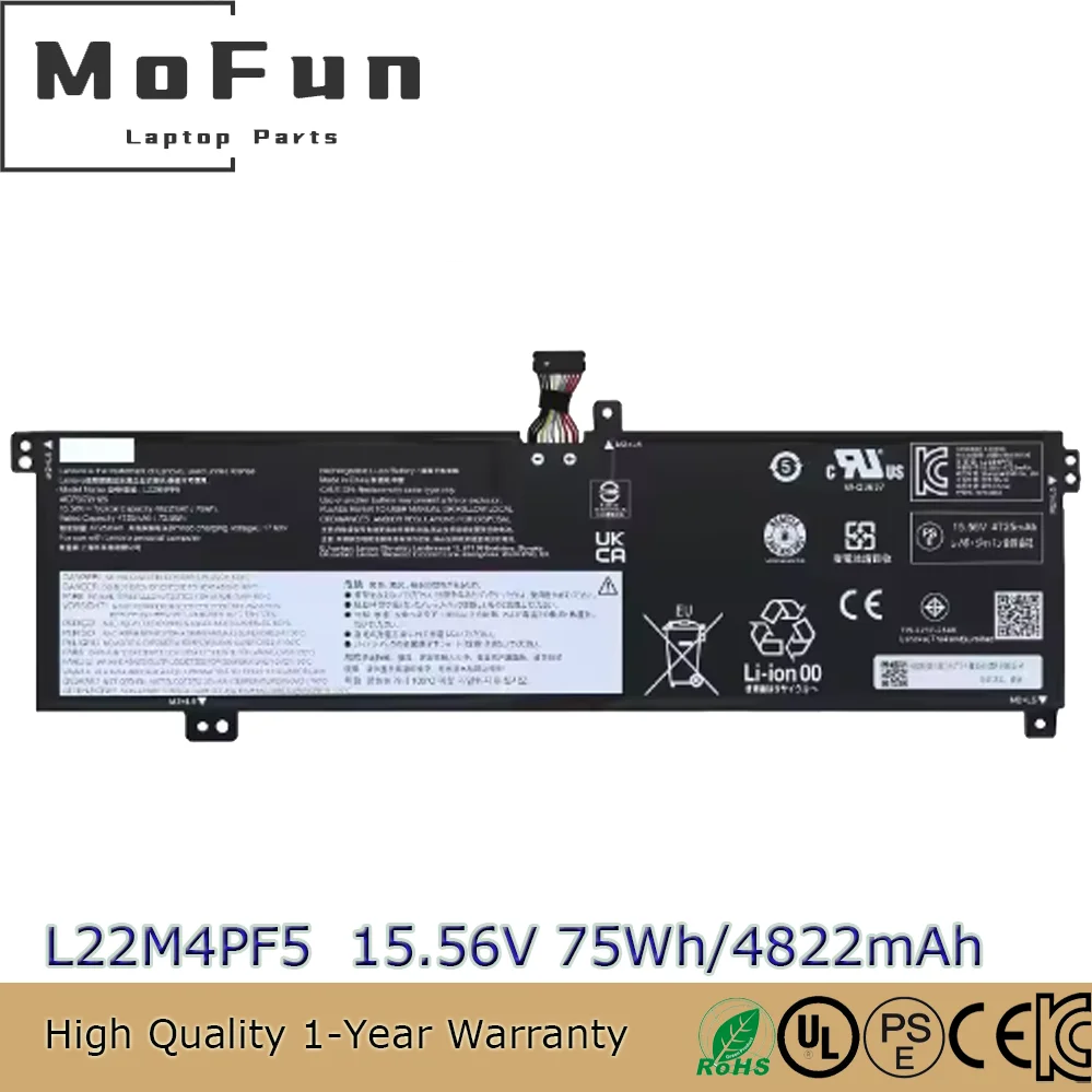 L22M4PF5 Battery for Lenovo IdeaPad Pro 5 16IRH8 16APH8 16ARP8 Yoga Pro 9 16IRP8