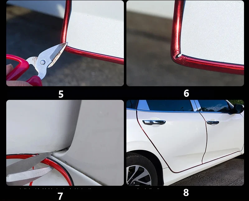 Chrom Autotür Kantenschutz Streifen Gummi Lärm Isolierung Dichtung Streifen Beschichtung Tür Klebestreifen Tür Schutz Streifen – Detail 13