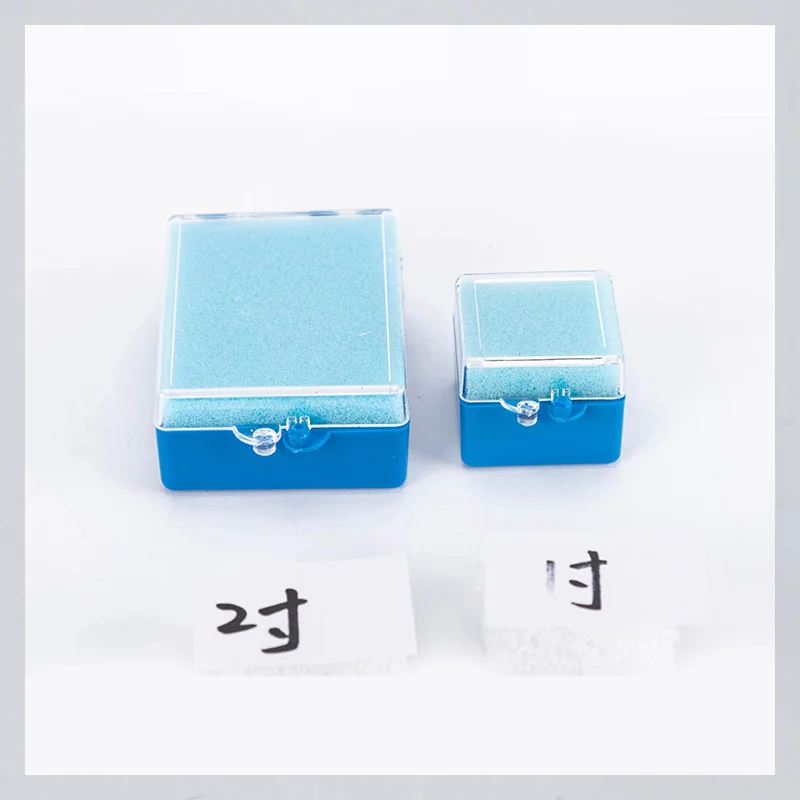 100pcs 1inch 2inch Dental Implant Storage Box With Sponge Denture Plastic Tooth Box Blue Black White Dentistry Tool Laboratory