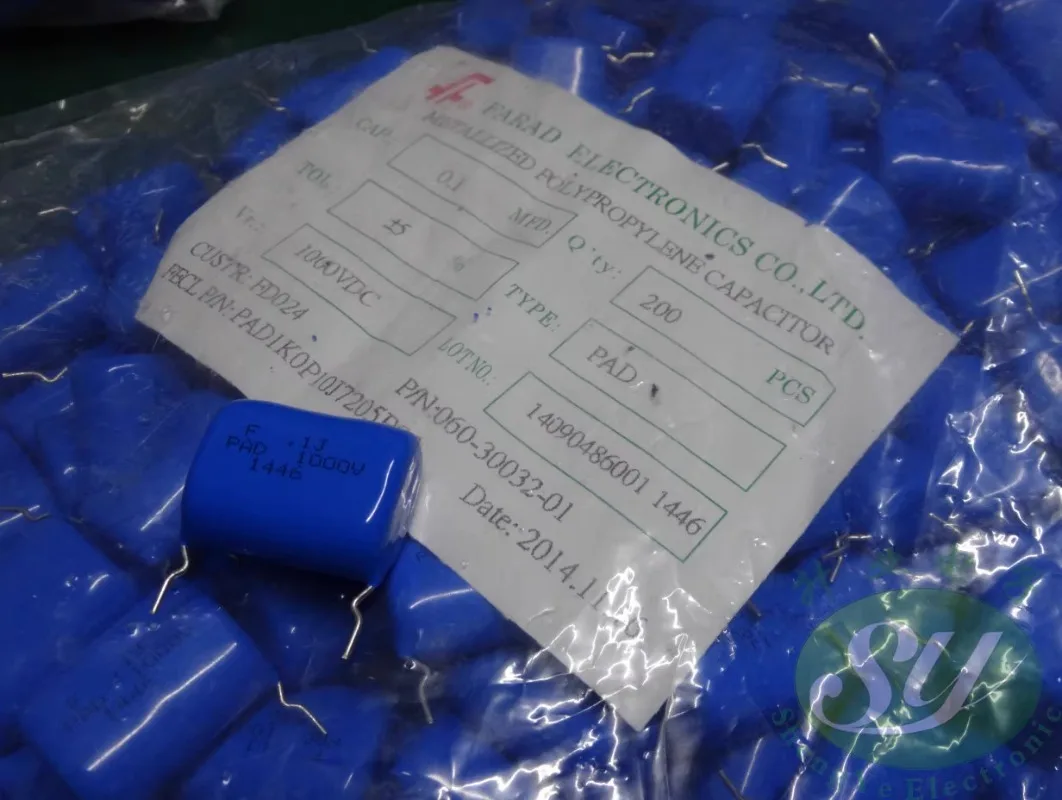 10PCS FARAD PAD 0.1uf/1000v 100nf u1 104 Brand New 22mm Film Capacitor