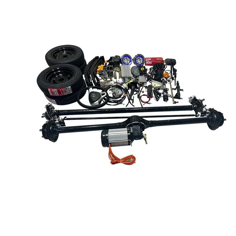 Electric four-wheel dining car kit Disc brake Front axle Rear axle kit High power