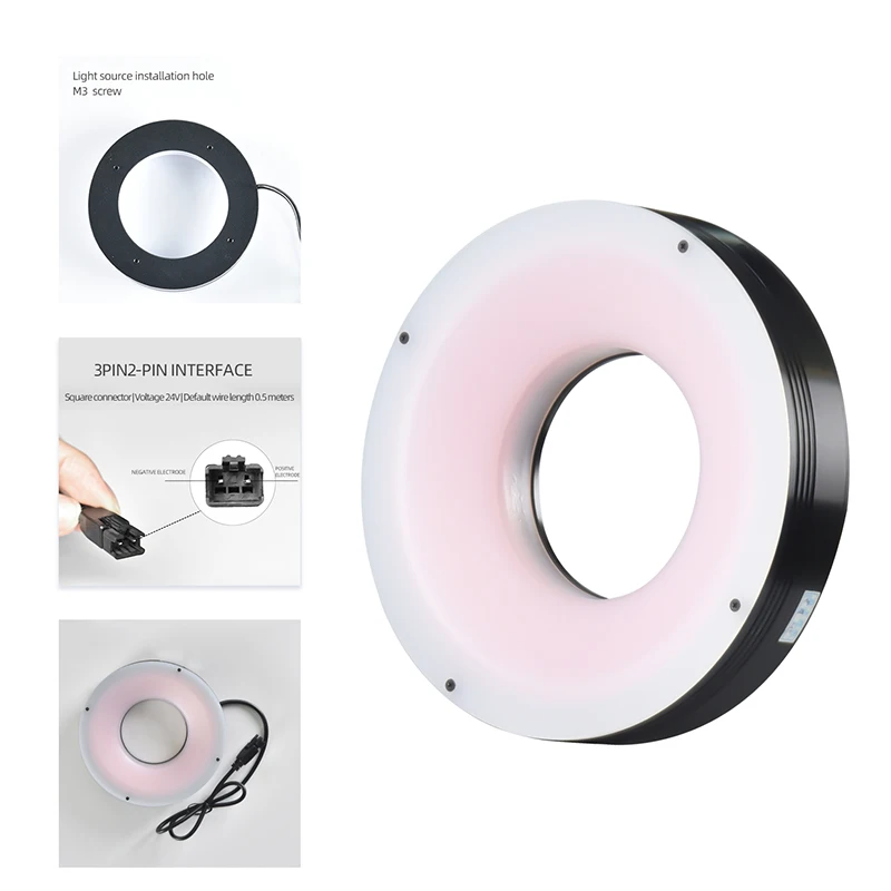60 degree product inspection Visual appearance inspection light source ring light Very good pointing Long- and close-range