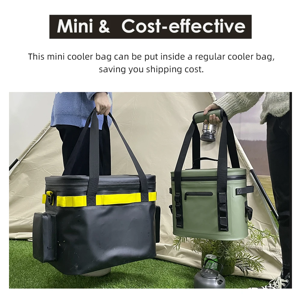 مخصص معزول 8l مقاوم للماء حقيبة للحفاظ على البرودة الناعمة التخييم يحافظ على بارد ودافئ 72 ساعة مع 5 طبقات صندوق معزول عازل #5