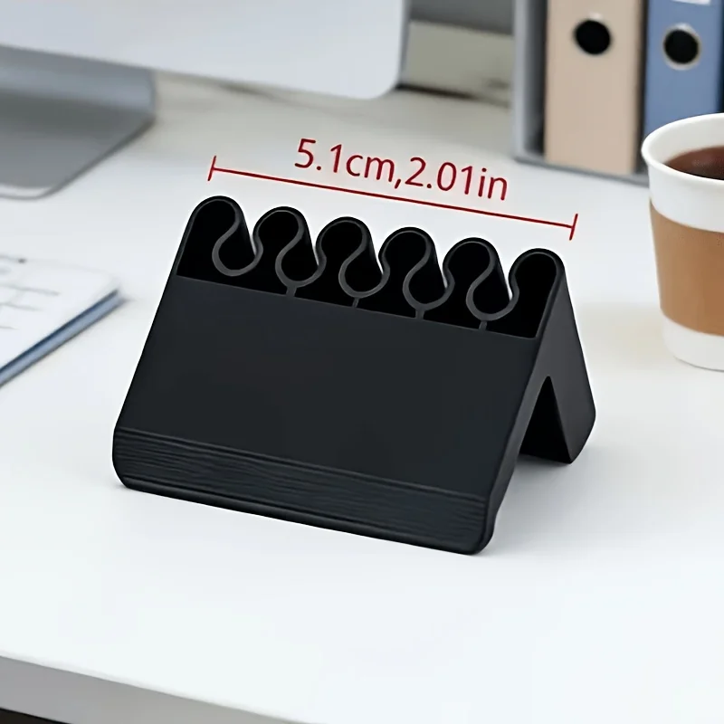 3D Printed Desktop Data Cable Organizer, Multi-Slot Charging Cable Holder, USB Cable Management Stand, Desk-Side Cable Storage Rack, Suitable for Home and Office