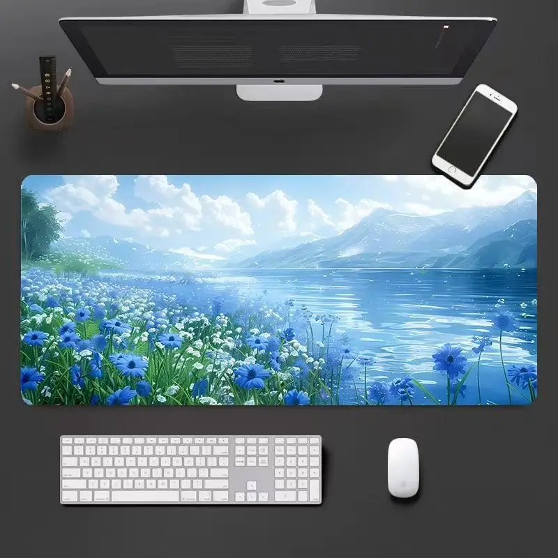 Novo Anime Paesaggio Giochi Mouse Pad giocatori di giochi giochi per computer infiniti Accessori per ufficio Tappetino da scrivania per computer tappetini grandi Grande