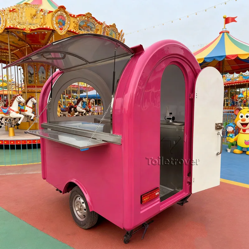 

Modern Outdoor Fast Food Trailer Tacos French Fries Baked Potatoes Chicken Rotisserie Food Churros Truck for Sale