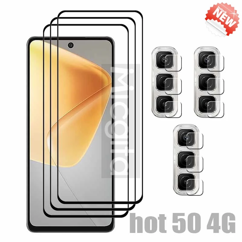 For Infinix hot 50 4G Screen Protector Anti-Scratch 9H Front film For Infinix hot 50 4G Soft Fiber Lens film