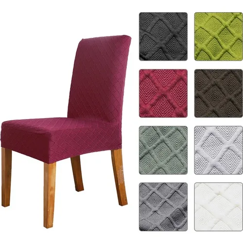 Buyfun Stretch Solid Diamond Lattice Dining Chair Cover Case