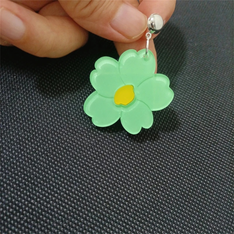 KUGUYS Flowers Vintage Drop Earrings Women Summer Pink Green Acrylic Jewelry Accessories image 5
