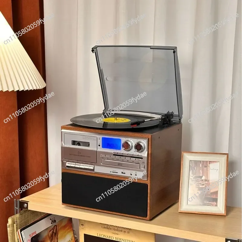 Classic Multi-function Vinyl Record Player Retro Phonograph CD Magnetic Sound Quality Bluetooth Speaker