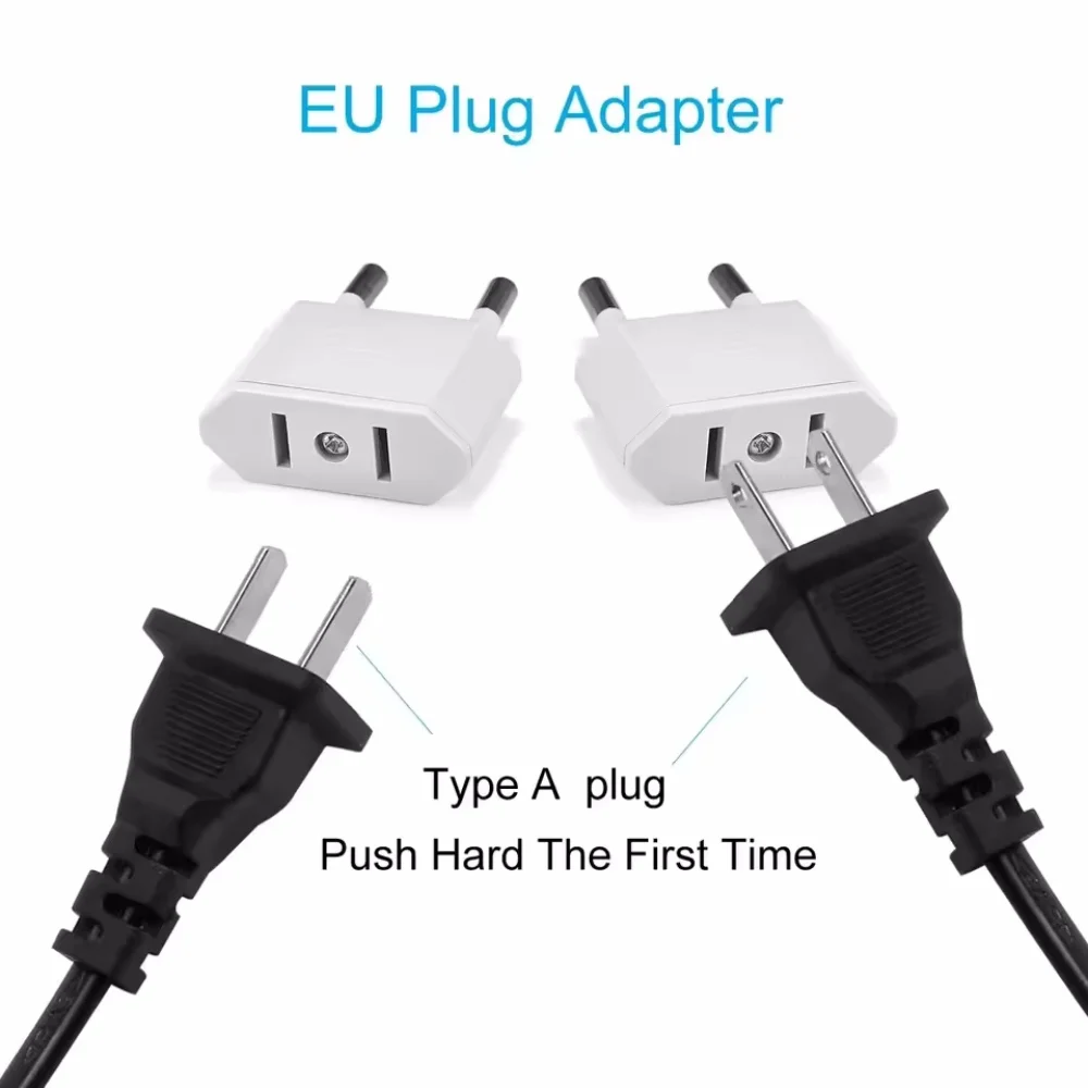 EU Plug Outlet Travel Adapter US To EU Euro Plug Adaptor American China Euro AC Outlet Wall Electrical Converter Power Socket